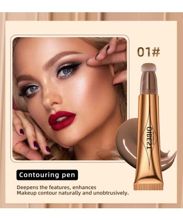 WALULAN Matte Liquid Blush Bronzer Contour Stick - #01 Dark Brown - Buy Online on SooperMarket.com