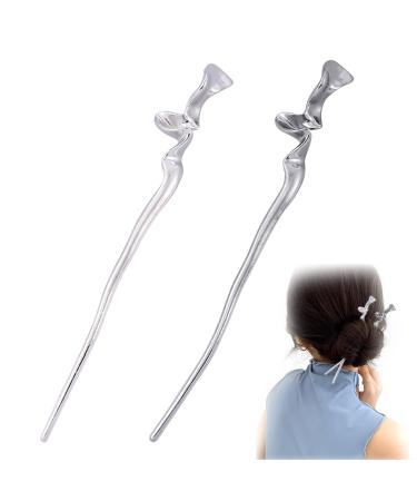 DHWEKU 2 pieces women's hair sticks retro hair sticks hair sticks for long hair beautiful and elegant holds the hair firmly suitable for hair styling design for decorative hair firm hairstyle
