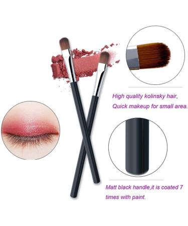 3Pcs Eyeshadow Brush Set - Soft Synthetic Hairs for Blending Foundation, Concealer, Eyebrow, Eyeliner - Makeup Applicator Kit - Buy Online on SooperMarket.com