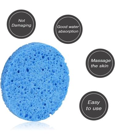 kawehiop 10 Pieces Facial Cleaning Sponges Exfoliating Round Reusable Cosmetic Sponge Professional Skincare Clean Beauty - Buy Online on SooperMarket.com