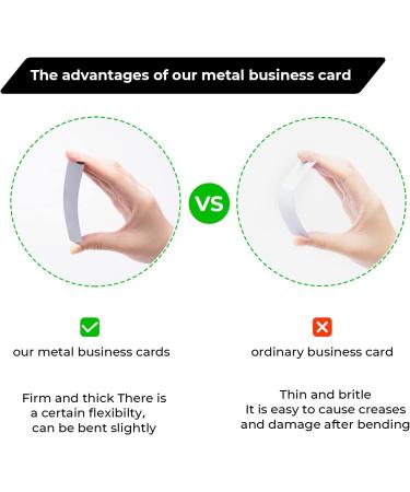 Green Metal Business Cards Laser Engraving Blanks 60 PCS Sublimation Metal Cards Aluminum Blanks for Engraving  DIY  Gift Cards  Office Name Cards (3.38'' x 2.12'' x 0.007'') - Buy Online on SooperMarket.com