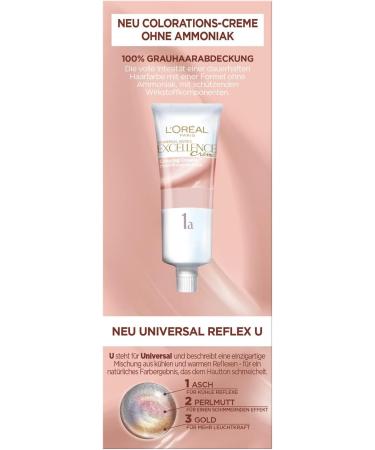 L'Or l Paris Permanent Hair Colour for Any Skin Tone Ammonia Colouration Universal Nude Tones with Full Grey Coverage Excellence Cream Number 7U Medium Blonde (Blonde) 1 Piece #7U Medium Blonde - Buy Online on SooperMarket.com