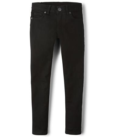 The Children's Place Boy's Stretch Straight Jeans 8 Plus Black Wash