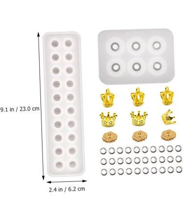 STOBOK 3 Pcs Pendant Silicone Mold Silicone Molds Sphere Beads Creative Crystal Epoxy Mold Epoxy Resin Flat As Shown 23X6.2CM - Buy Online on SooperMarket.com