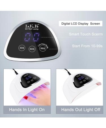 Buy LKE 72W UV LED Nail Lamp - 3 Timer Settings & LCD Display for Perfect Nails | Fast Shipping Worldwide - Buy Online on SooperMarket.com