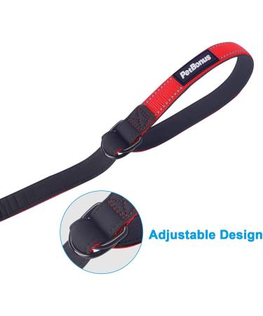 Buy Petbonus Short Dog Leash Reflective Adjustable Padded Handle Safety Bracelet for Roller Leash & Strollers Red - Buy Online on SooperMarket.com