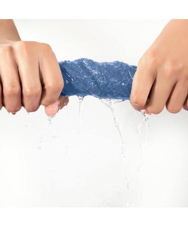 Oakias Blue Cotton Wash Cloths 24 Pack - 12x12 Inches Face Towels | Quick Drying Washcloths - Buy Online on SooperMarket.com