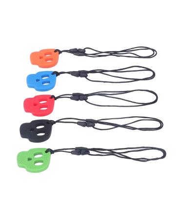 Buy Chew Sensory Necklaces - Silicone Oral Motor Necklaces for Autism ADHD & Anxiety - 5 Pack - Buy Online on SooperMarket.com