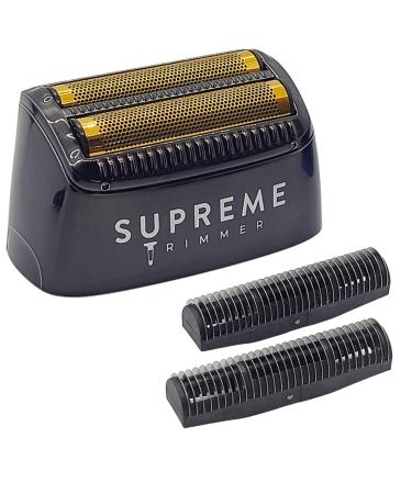 Supreme Trimmer Replacement Foil & Cutter SB55 | Hypoallergenic Foil for Crunch Lite STF600 | Black Black Foil & Cutters