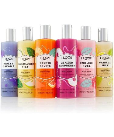 I Love Exotic Fruits Scented Body Wash Rich & Creamy Foam Which Contains Natural Fruit Extracts Includes Pro Vitamin B5 For Moisturised & Silky Smooth Skin CrueltyFree & VeganFriendly 350ml - Buy Online on SooperMarket.com