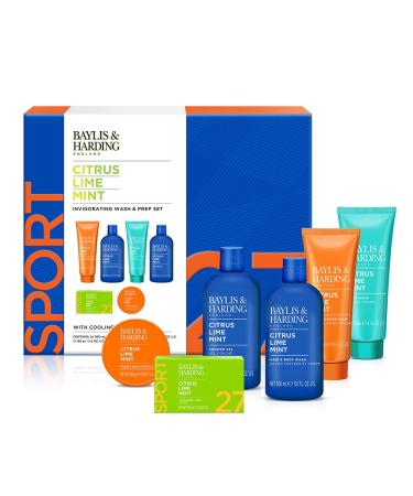 Baylis & Harding Citrus Lime & Mint Men's Invigorating Shower & Prep Gift Set (Pack of 1) - Vegan Friendly