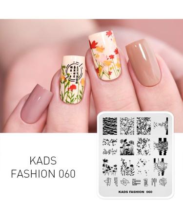 Alexnailart Nail Art Stamping Plates Image Template Wave Water ripple Plant Word Pattern Design Stamper Nail Art DIY Print Manicure Nail Art Stencil Tools FA060 - Buy Online on SooperMarket.com