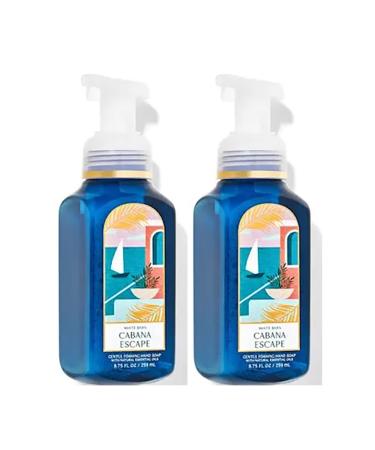 Bath & Body Works Bath and Body Works Cabana Escape Gentle Foaming Hand Soap 8.75 Ounce 2-Pack (Cabana Escape) 17.5 Ounce Cabana Escape 8.75 Ounce