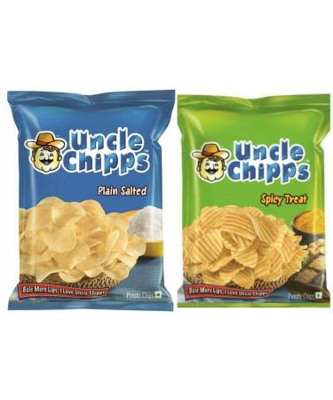Uncle chipps (Pack Of 4) Perfect for Snacking Delicious Tasty And Twisty Treat Gift Hamper Sold By Kidzbuzz (Uncle chipps Spicy Treat)