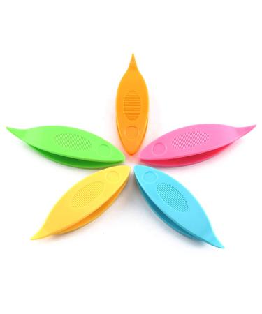 E-outstanding Tatting Shuttles Set 5 PCS Colorful Plastic Tatting Shuttles with Two Tatting Needle for Lace DIY Hand Lacemaking Craft Tool