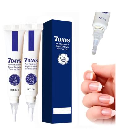 7 Days Nail Recovery Rapid Growth Essence Pen 7 Days Nail Growth and Strengthening Serum Nail Growth Essence Pen Nail Repair Essence Nail Repair Solution for Thin Nails and Growth (2PCs) 2 pieces.