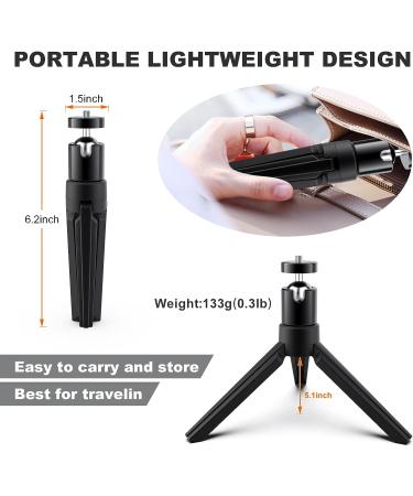 Mini Projector Tripod Stand - 6.3 Inch Compact Desktop Stand with 1/4 Screw Ballhead for Cameras and Projectors | Compatible with Smooth 4, Osmo Mobile, Vimble 2 - Buy Online on SooperMarket.com