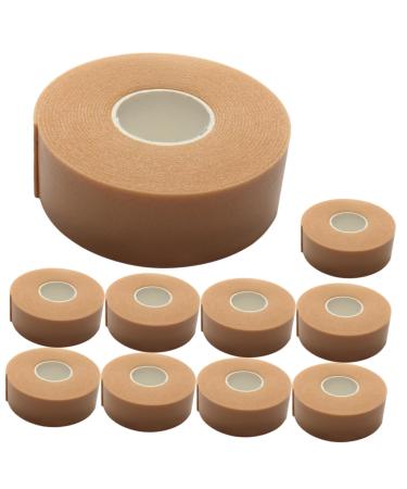 FRCOLOR 10 Rolls Eyelash Tape Adhesive Fabric Lash Tape Eye Tape Eyelash Grafting Tape Foam Tape Mascara Tool Lash Tools DIY Eyelashes Extension Tape Eyelash Patches Under Eye Tapes Brown