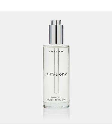 Shop Lake & Skye Santal Gray Body Oil 3.4 fl oz - Hydrating Vitamin E & Sweet Almond Oil | Aromatic Woody Spicy Scent - International Shipping Available - Buy Online on SooperMarket.com