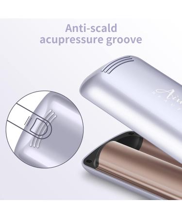 32mm Aima Beauty Twins Mermaid Hair Waver - Anti-Scald Curling Iron for Beach Waves | 1.25 Inch Dual Barrel | Fast 15S Heating - Perfect for All Hair Types (Light Purple - Buy Online on SooperMarket.com