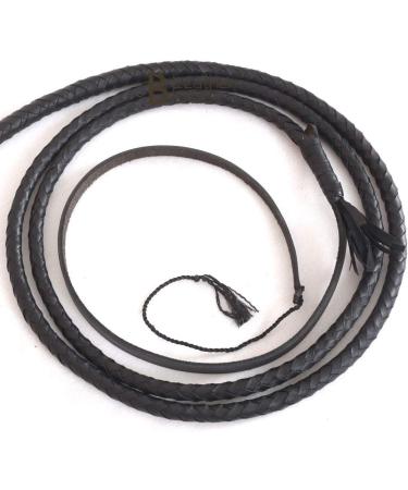 6ft 8 Plait Real Cow Hide Leather Bullwhip - Indiana Jones Style - Buy Online on SooperMarket.com