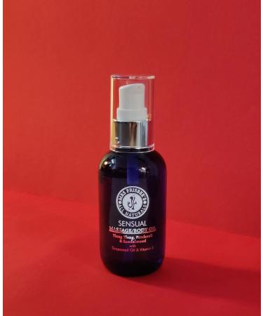 Sensual Aromatherapy Massage Oil / Body Oil (Ylang Ylang Patchouli & Sandalwood) Aromatherapy Massage Oil made with 100% Natural Cold Pressed Oils Vitamin E and Pure Essential Oils / Handmade / Natural / Vegan / Cruelty Free - Buy Online on SooperMarket.com