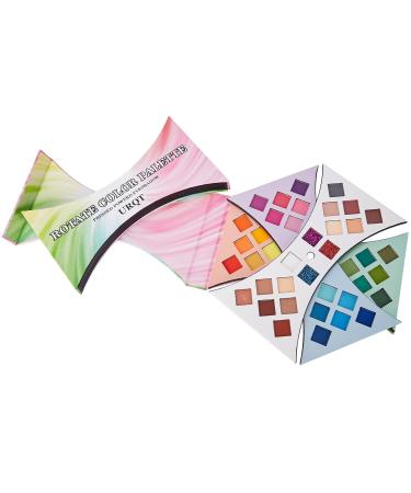 40 Colors Rotate Eyeshadow Palette - ColoUndur Neon Rainbow Matte & Glitter Shades for Professional Makeup | International Shipping Available - Buy Online on SooperMarket.com