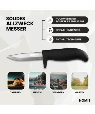 N mis Fishing Knife - 10 cm Stainless Steel Blade | Multi-Use Garden & Carving Knife | Durable Outdoor Knife with Quiver | Affordable & Sharp - Buy Online on SooperMarket.com