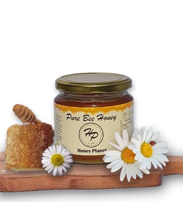 Natural Polyflower Pure and Raw Honey from ECO/BIO Area Unheated Unpasteraised Unfiltered Mountain Honey harvested in our own Bee Farm (Small 500 gram) 500 g (Pack of 1) 500.0