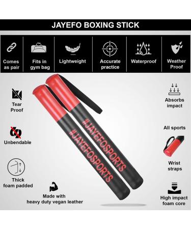 JAYEFO MMA Boxing Training Sticks - Black/Red | High-Quality Martial Arts Gear - Buy Online on SooperMarket.com