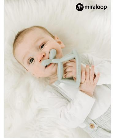 Miraloop Teething Toy for Baby 0-18 Months - Jellydog Rocking Teether, Food Grade Silicone, Choke-Proof & Odorless - Mint Green - Buy Online on SooperMarket.com