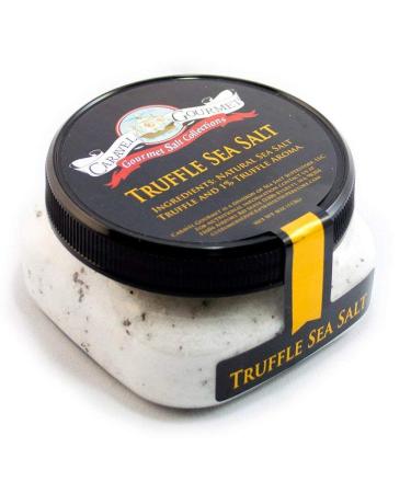 Italian Black Truffle Salt, Gluten-Free Truffle Seasoning with Zero Calories, Non-Gmo Specialty Gourmet Salt with Natural Sea Salt and Truffle Oil, 4oz Jar - Caravel Gourmet Black Truffle 4 Ounce (Pack of 1)