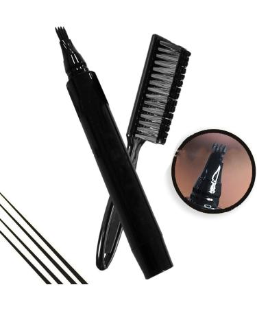 QUR 2pcs Beard Pen & Brush Set | Mustache Dyeing & Shaping Tools | Beard Enhancer in Black - International Shipping Available - Buy Online on SooperMarket.com