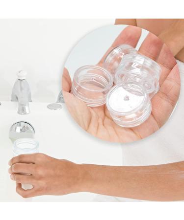 50 Pieces Transparent 5ml Mini Cream Jars with Screw Cap - Perfect for Cosmetics & Lip Balm | International Shipping Available - Buy Online on SooperMarket.com
