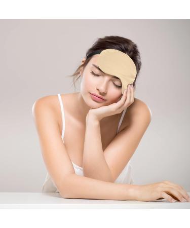 Silk Satin Sleep Mask for Women and Men - Adjustable Strap, Champagne - Ideal for Airplane Travel - Night Cover Blindfold - Buy Online on SooperMarket.com