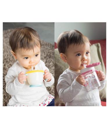 Richell Aqulea Outing Straw Mug 200ml Pink - Stylish Portable Drinkware - Buy Online on SooperMarket.com