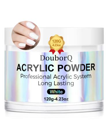 4.23oz Acrylic Powder Professional Crystal Nail Powder Acrylic Nail System Extension French Manicure (White)