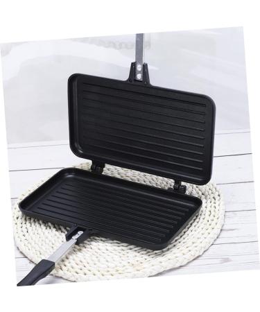 MAGICLULU 2pcs Sandwich Pan Cooking Steak Pan Sandwich Toaster Frying Pan Divided Breakfast Pan Breakfast Sandwich Maker Square Flat Cooking Pan Mini Candy Pans Aluminum Pancake Pan Portable 35.5X24X3CMx2pcs Blackx2pcs - Buy Online on SooperMarket.com