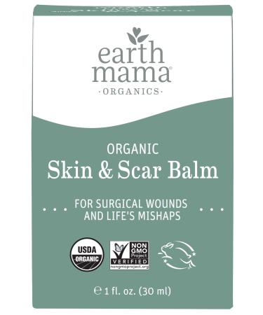 Earth Mama Organic Skin & Scar Balm | Reduces the Discomfort and Appearance of C-Section Scars and Pregnancy Stretch Marks 1-Fluid Ounce