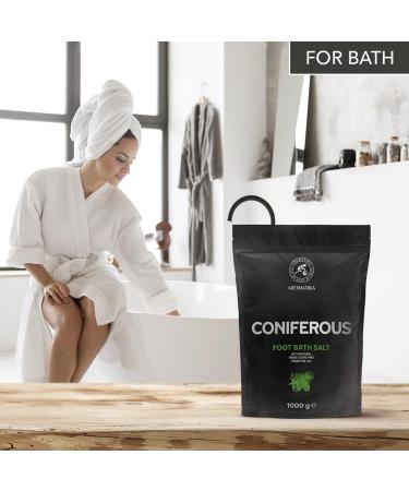 Foot Bath Salt Coniferous 35Oz | Natural Sea Salt & Swiss Stone Pine Oil | Relaxing Foot Care & Aromatherapy for Tired Feet - Buy Online on SooperMarket.com