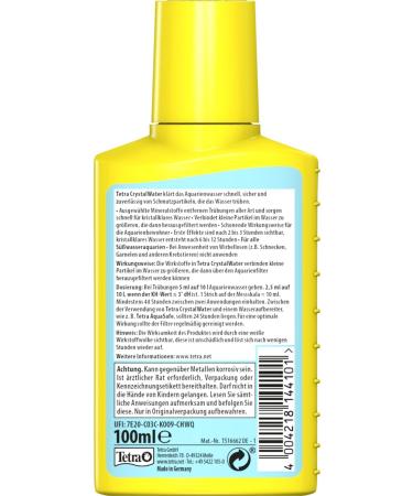Tetra CrystalWater - Water Clarifier for Aquarium Turbidity | 100ml Bottle for Crystal Clear Water - Buy Online on SooperMarket.com