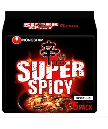 Nong Shim Shin Red Ramyun Super Spicy Instant Noodle 120g (Pack of 10) BY SPICEHUB - Buy Online on SooperMarket.com