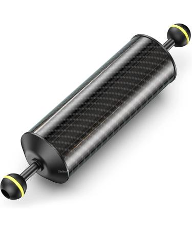 Seafrogs Underwater Float Arm 1PCS Carbon Fiber Floating Dual Ball Diving Buoyancy Arm for Underwater Diving Tray Video Light/Strobe (D60mm, 10'', Buoyancy provided 410g (GA-7-1)
