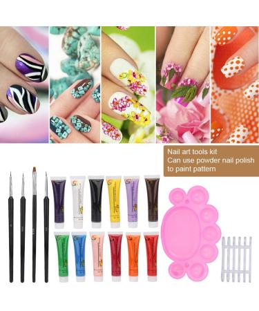 Nail Art Palette Kit - 4PCS Brush Pen for Easy Drawing | Exquisite Craftsmanship for Home and Beauty Salons - International Shipping Available - Buy Online on SooperMarket.com