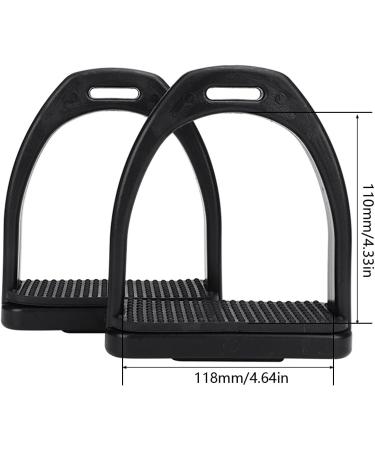 Doact Iron Stirrups for Adolescents & Adults - Secure Black Rubber & Plastic Dressage Stirrups | Medium 13 | Perfect for Children & Horses - Buy Online on SooperMarket.com