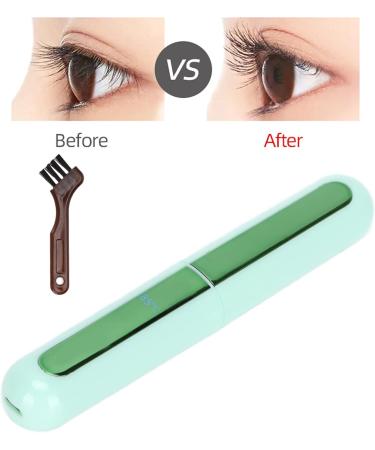 Verdant Touch Heating Eyelash Curler USB Rechargeable Electric Eyelash Curler Long-Lasting Curling Tool with Heating Green - Buy Online on SooperMarket.com