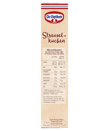 Dr. Oetker Strussel Cake Baking Mix 485g Cherry & Pudding Cream Crumble Vegetarian Perfect for International Shipping - Buy Online on SooperMarket.com