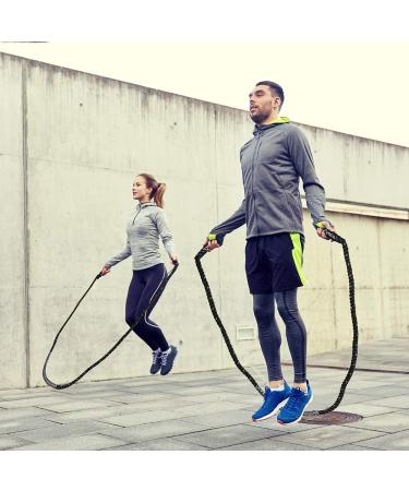 XGQQ Weighted Jump Rope - 9.8 Ft Heavy Battle Rope for Home Gym Workout - Buy Online on SooperMarket.com