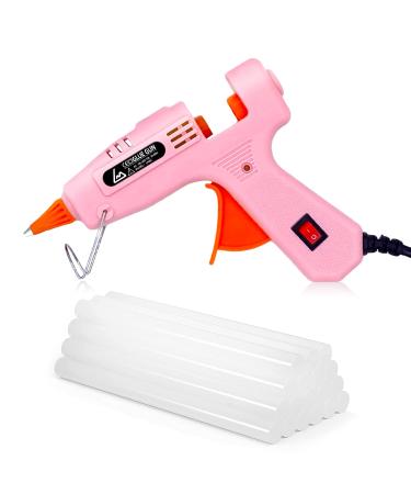 Liumai   Mini Hot Glue Gun Kit with 20 Glue Sticks for Crafts School DIY Arts Home Quick Repairs Pink