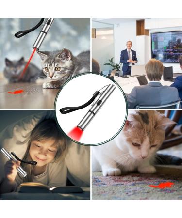 ISAKEN Cat Chaser Toys LED Light Pointer Pen USB Rechargeable Interactive Cat Toy with 5 Patterns Cats Tracker Wand Cat Red Dot Toy Training Exercise Tool for Indoor Cats Kitten - Buy Online on SooperMarket.com